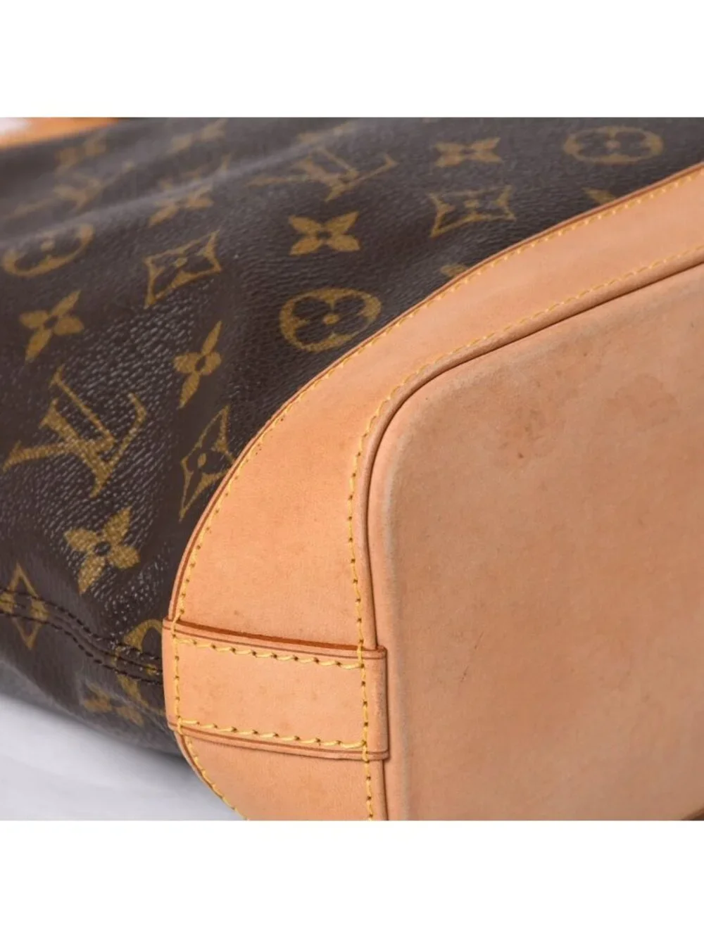 Louis Vuitton Monogram Lockit Handbag Vachetta Leather